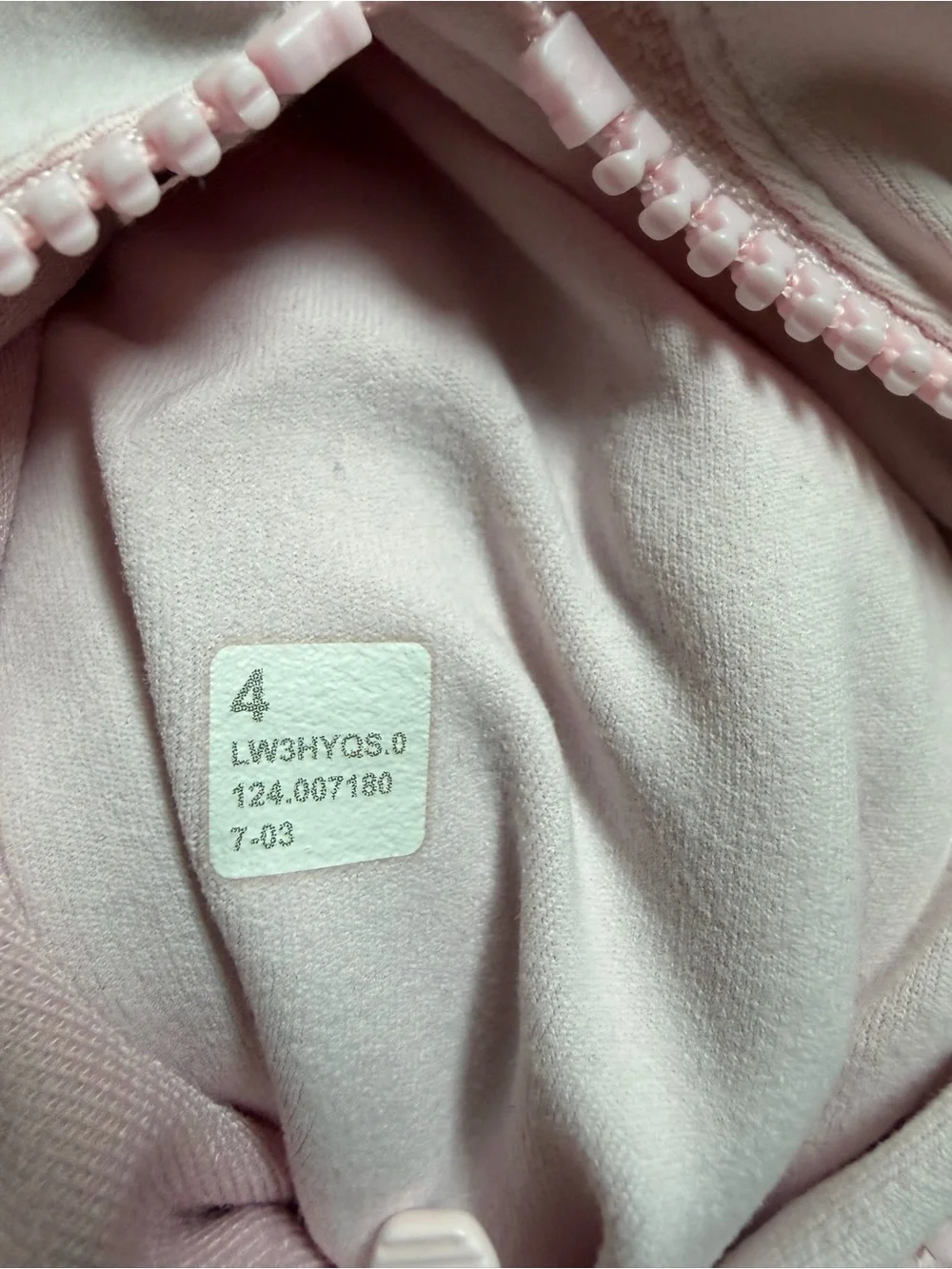 lululemon athletica cropped define zip up jacket- Pale Pink
